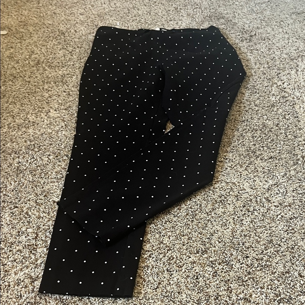 A New Day Black Pants with White Dots